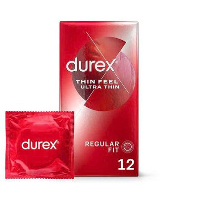 Bao Cao Su Cao Siêu Mỏng Trơn Durex Thin Feel Ultra Thin Condoms 12 Cái