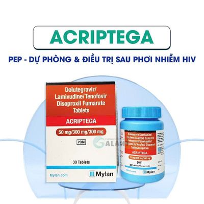  Viên nén ACRIPTEGA hộp 30 viên – DỰ PHÒNG SAU PHƠI NHIỄM HIV (PEP)