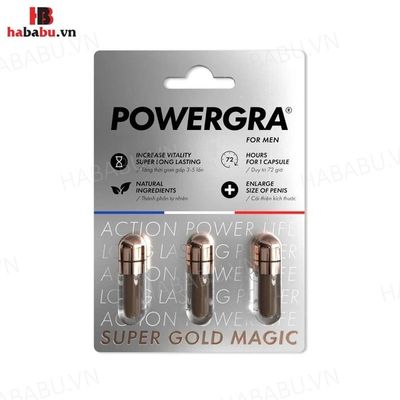 Tăng cường sinh lý nam Powergra For Men vỉ 3 viên chính hãng