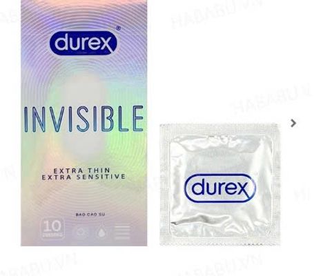 Bao cao su siêu mỏng Durex Invisible hộp 10 chiếc chính hãng