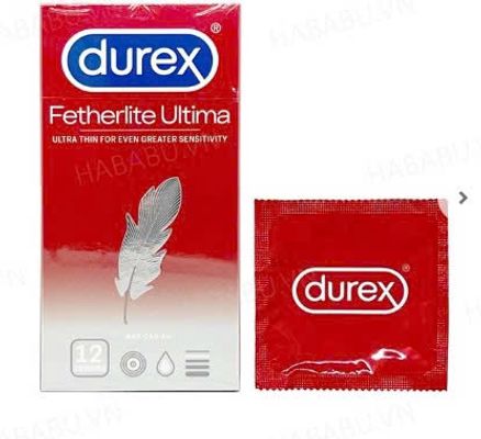 Bao cao su Durex Fetherlite Ultima hộp 12 chiếc siêu mỏng chính hãng