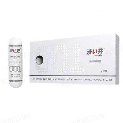 Bao cao su siêu mỏng DryWell Ultra Thin 001 7 chiếc chính hãng