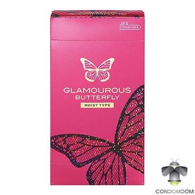 Bao cao su Jex Glamourous Butterfly Moist Type hộp 12 chiếc