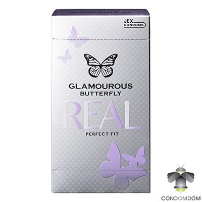 Bao cao su Jex Glamourous Butterfly Real Perfect Fit ôm sát hộp 8 chiếc