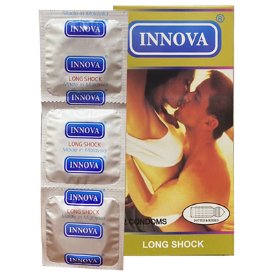 Bao cao su Innova vàng gai gân toàn thân kéo dài thời gian hộp 12 chiếc 345089