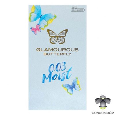 [Free Ship] Bao cao su Jex Glamourous Butterfly 0.03 Moist siêu mỏng ôm sát nhiều gel hộp 10 chiếc