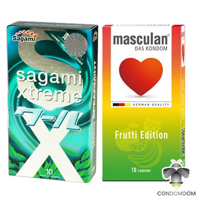 Bộ 20 chiếc bao cao su siêu mỏng, bạc hà, táo, dâu, trái cây