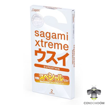 Bao cao su Sagami Xtreme Superthin siêu mỏng hộp 2 chiếc