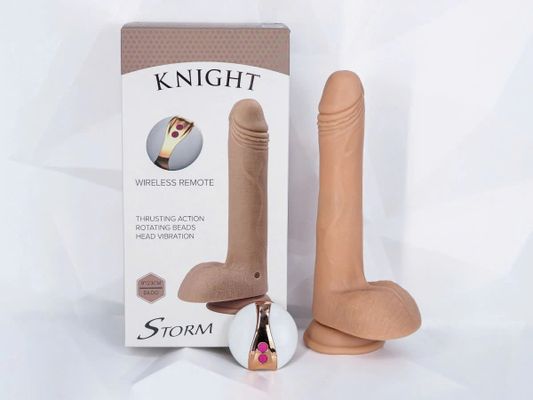Dương vật giả có đế Knight Storm có điều khiển từ xa