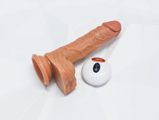 Dương vật giả có đế rung ngoáy ấm nóng pin sạc điều khiển không dây Yeain Devil