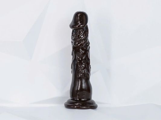 Dương vật giả có đế màu nâu nam tính mạnh mẽ