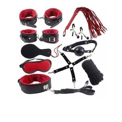 Bộ Dụng Cụ Bạo Dâm 10 Món Loại Lót Lông Chính Hãng
