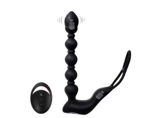 Máy Rung Mát Xa Hậu Môn Dạng Chuỗi Bi Rung Tỏa Nhiệt Có Quai Đeo Điều Khiển Từ Xa (HM32) 340096