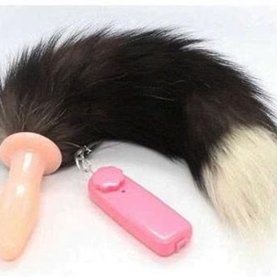 Đuôi Cáo Lông Mềm Có Rung Kích Thích Hậu Môn (HM03)