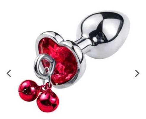 Phích Cắm Hậu Môn Hình Trái Tim Có Chuông – Chất Liệu Inox Cao Cấp (HM38)