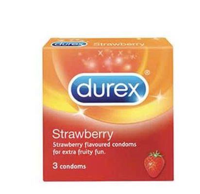 Bao Cao Su Durex Hương Dâu Quyến Rũ Nhiều Gel Bôi Trơn Hộp 3s