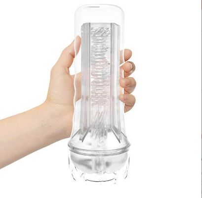 Cốc thủ dâm silicon trong suốt tạo hình đèn pin