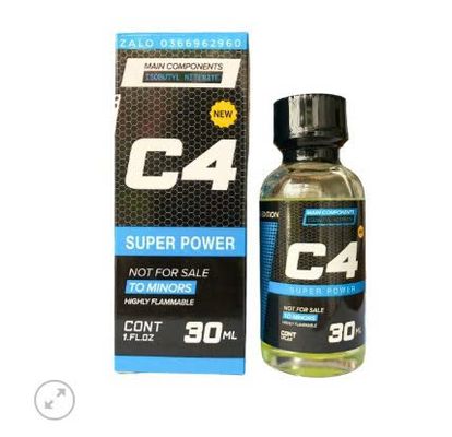 Popper C4 30ml Super Power hương thơm bạc hà cực mạnh phê kéo dài (mới) Chính Hãng Nhập Khẩu Mỹ