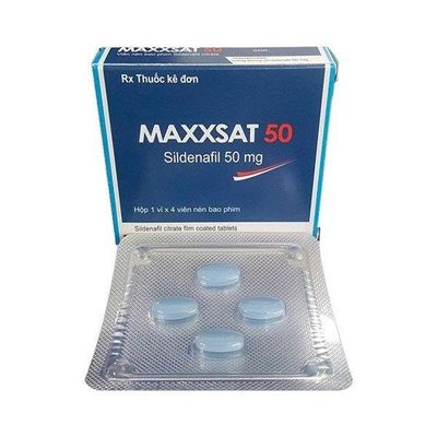 Viên uống hỗ trợ phái mạnh tăng bản lĩnh đàn ông MAXXSAT 50 hộp 1 vỉ x 4 viên nén