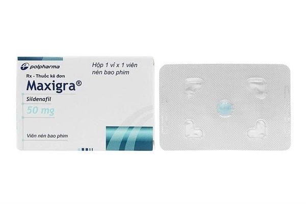 Viên uống hỗ trợ phái mạnh tăng bản lĩnh đàn ông Maxigra 50mg hộp 1 vỉ x 1 viên