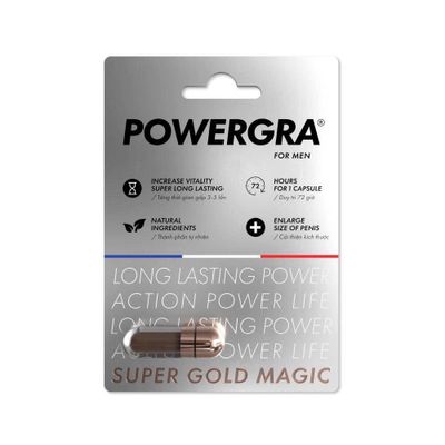 Viên uống tăng kích thước, kéo dài thời gian Powergra For Men (Super Gold Magic) vỉ 1 viên 337961