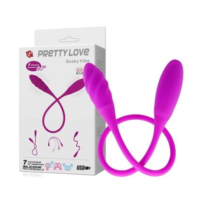 Trứng rung 2 đầu 7 chế độ rung, dùng sạc Pretty Love Snaky Vibe