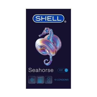 Bao cao su mát lạnh Shell Seahorse | Hộp 10 Cái 336815