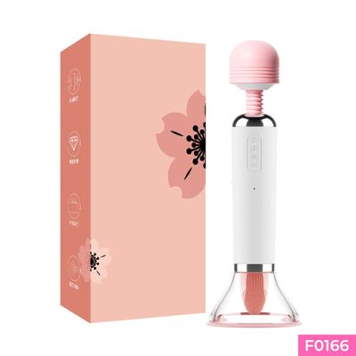 Chày rung 2 đầu Mizz Zee massage điểm G có lưỡi giả rung 12 chế độ làm ấm pin sạc