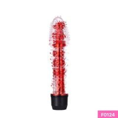 Dương vật giả Baile cầm tay có gai rung mạnh dùng pin - màu đỏ