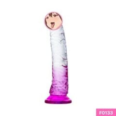Dương vật giả hồng trong suốt dính tường
