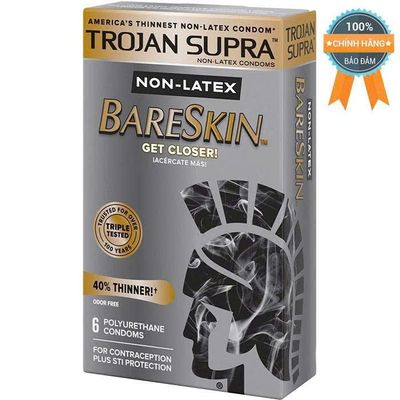 Bao cao su Trojan BareSkin Non-Latex chính hãng