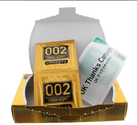 Bao cao su siêu mỏng Okamoto Real Fit 0.02mm hình dáng 3D ôm khít cậu nhỏ