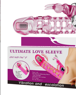 Bao cao su lưới Silicone 2 đầu rung Ultimate Love Sleeve