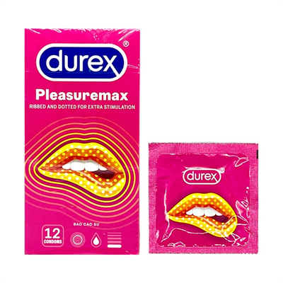 Bao cao su Durex Pleasuremax hộp 12 chiếc tăng khoái cảm size lớn tiêu chuẩn Anh chính hãng giá rẻ tiết kiệm