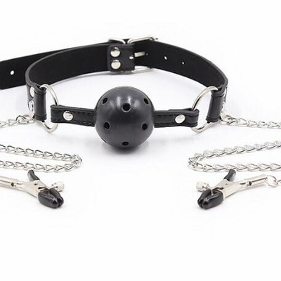 Dụng Cụ Bịt Miệng Có Bóng và Kẹp Đầu Ti