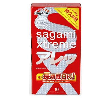 Bao Cao Su Sagami Xtreme Feel Long – Hộp 10 Chiếc, Có Gai, Kéo Dài Thời Gian 330581