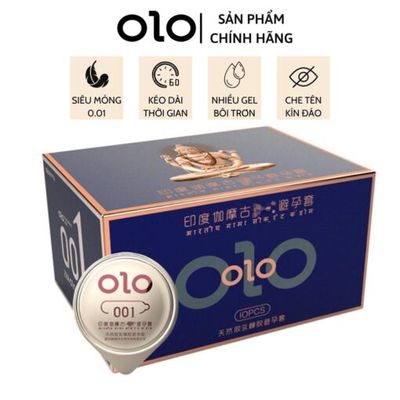 Bao Cao Su OLO 0.01 Xanh – Siêu Mỏng, Mát Lạnh, Kéo Dài Thời Gian – Hộp 10 Cái 330625