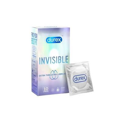Bao Cao Su Durex Invisible Extra Thin, Extra Lubricated 12 cái 330357