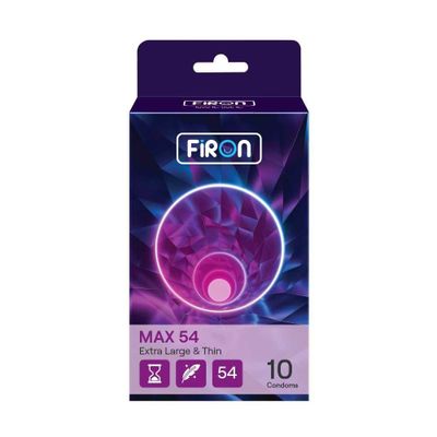 Bao cao su Firon Max 54 - Size 54mm, siêu mỏng, kéo dài thời gian - Hộp 10 cái 328299