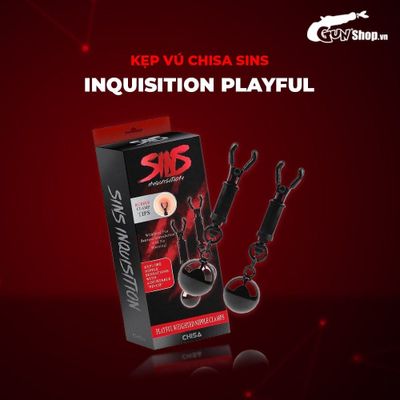 Kẹp vú kích thích đầu ti Chisa Sins Inquisition Playful Weighted Nipple Clamps.
