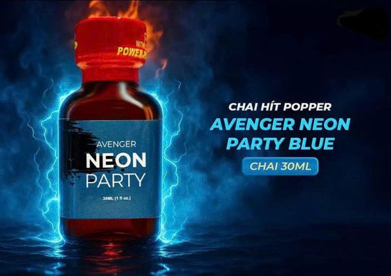 Chai hít tăng khoái cảm Popper PWD USA Avenger Neon Party Blue - Chai 30ml 327590