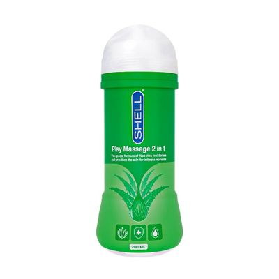 Bôi trơn Shell Play Massage 2 in 1 Aloe Vera - Chai 200ml 327286