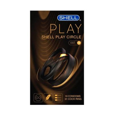 Bao cao su Shell Play Circle 6 tính năng - Hộp 10 cái + 1 vòng đeo kéo dài thời gian 326997