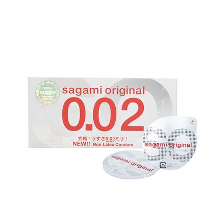 Bao cao su Sagami 0.02 - Siêu mỏng 0.02mm - Hộp 2 cái 326967
