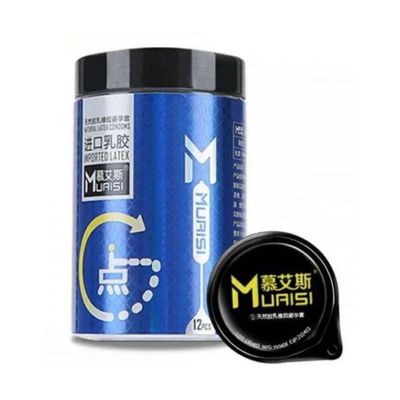 Bao cao su Muaisi Imported Latex Blue - Có hạt - Hộp 12 cái 326876