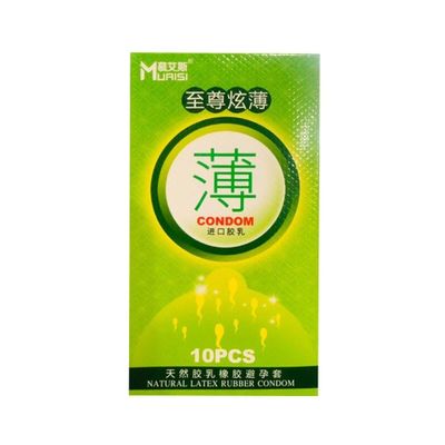 Bao cao su Muaisi Xanh Lá - Siêu mỏng, hương dâu - Hộp 10 cái 326740