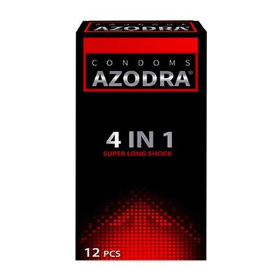 Bao cao su Azodra 4 in 1 - Kéo dài thời gian - Hộp 12 cái 326742
