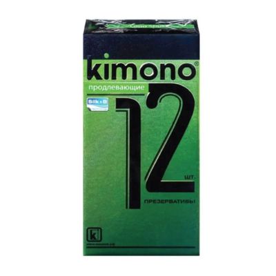 Bao cao su Kimono Long Shock - Mỏng 0.03mm, kéo dài thời gian - Hộp 12 cái 326639