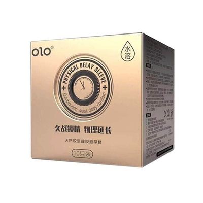 Bao cao su OLO 0.01 Neo Physical Delay Sleeve - Siêu mỏng, gân gai, kéo dài thời gian, tăng nhiệt độ - Hộp 10 cái 326649
