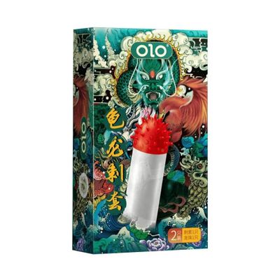 Bao cao su OLO Rồng xanh - Gai chùm đầu - Hộp 1 cái + 1 bi silicon 326612